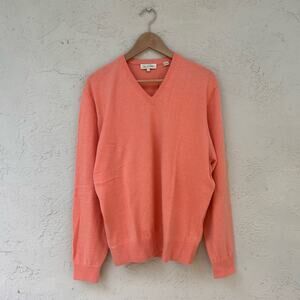 Peter Millar 100% Cashmere V-neck Sweater Size Large